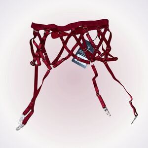 Thistle and Spire red crossed garter belt | Sz S, NWT